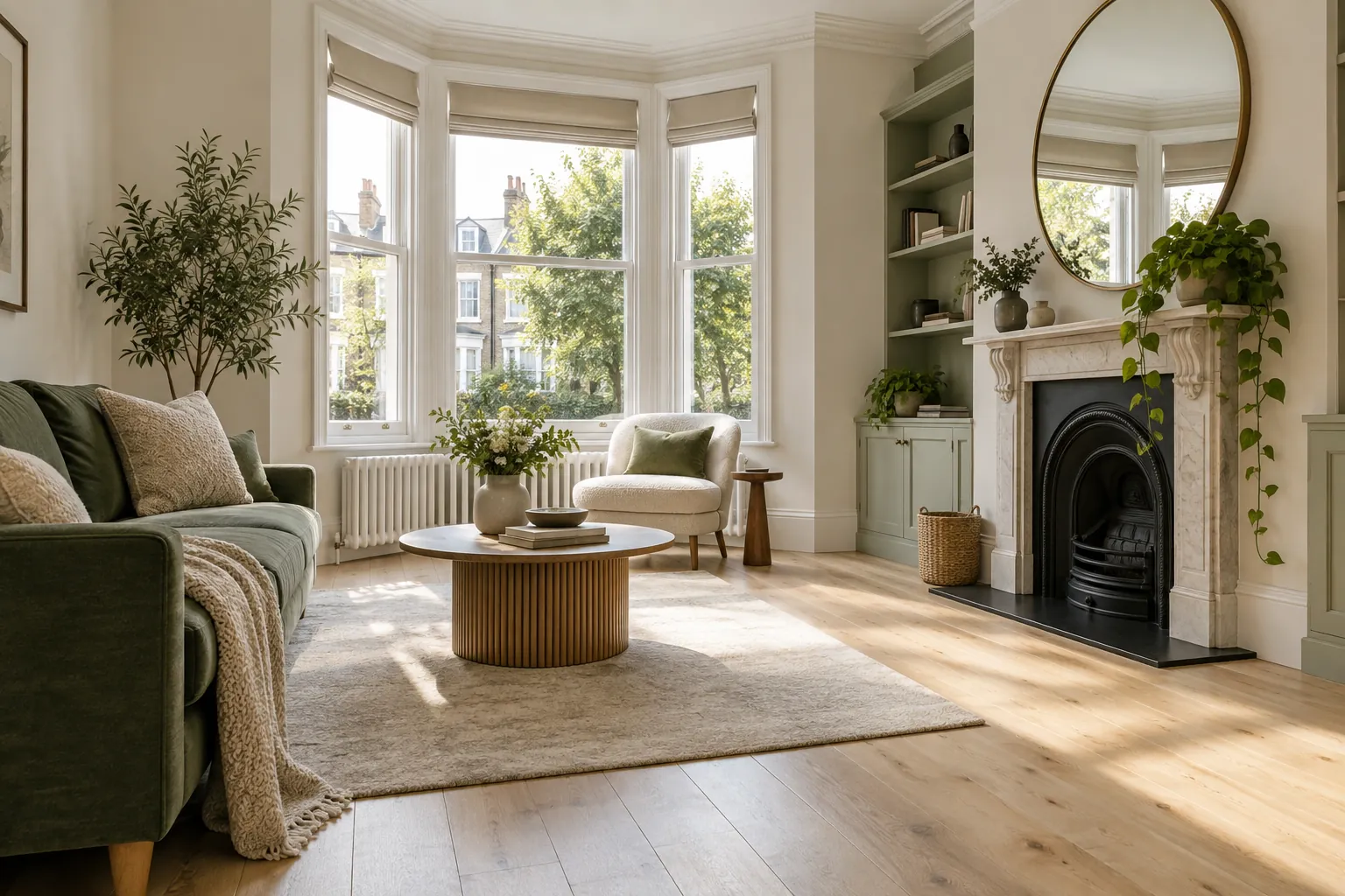 London rental living room between occupancies
